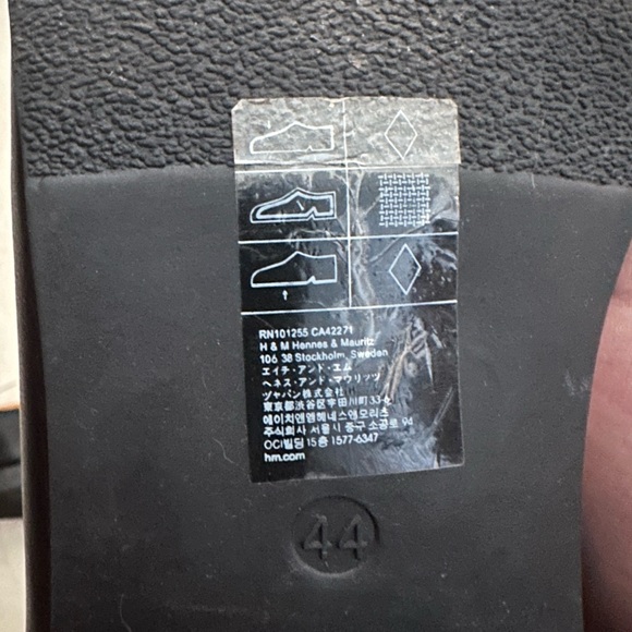 H&M men’s dress shoes US10.5 EU44 black - Picture 3 of 4